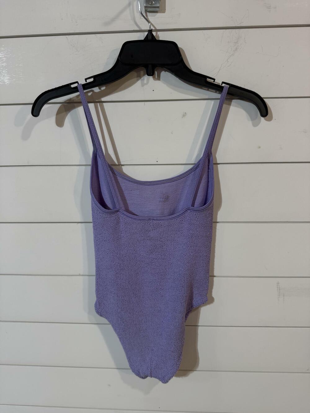 Hunza G Women's Purple Pamela Crinkle One-Piece Swim One Size RTL: $255.00 - Picture 5 of 6
